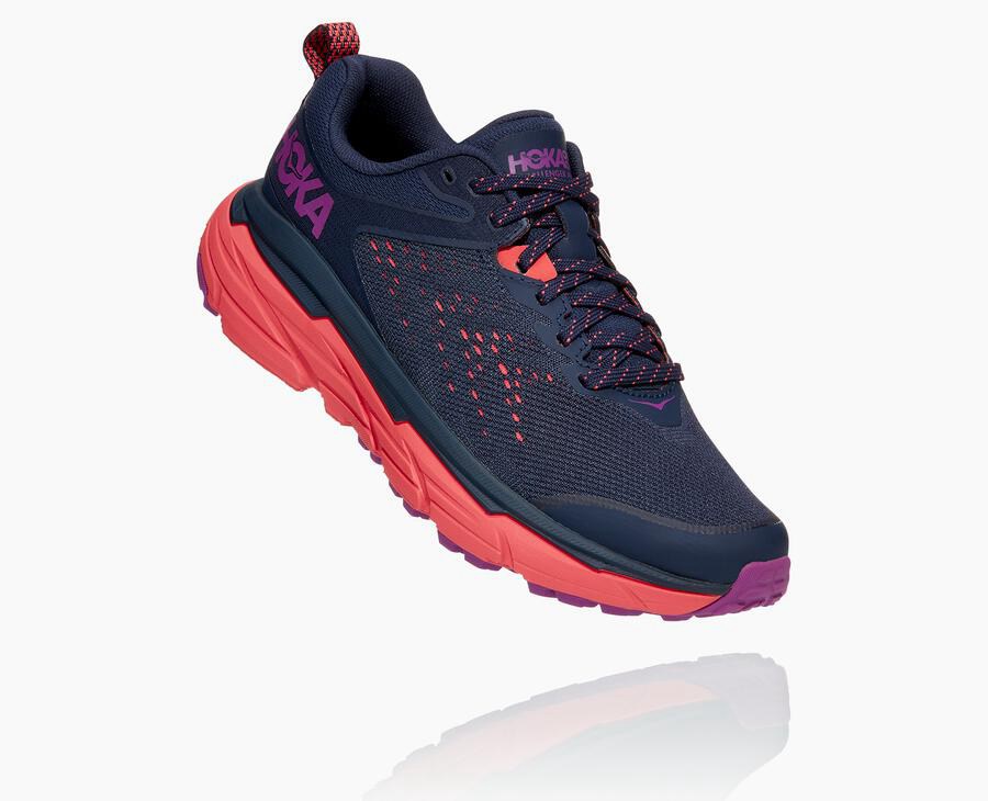 Hoka Womens Trail Shoes NZ - Hoka Challenger Atr 6 Navy (KDX607938)